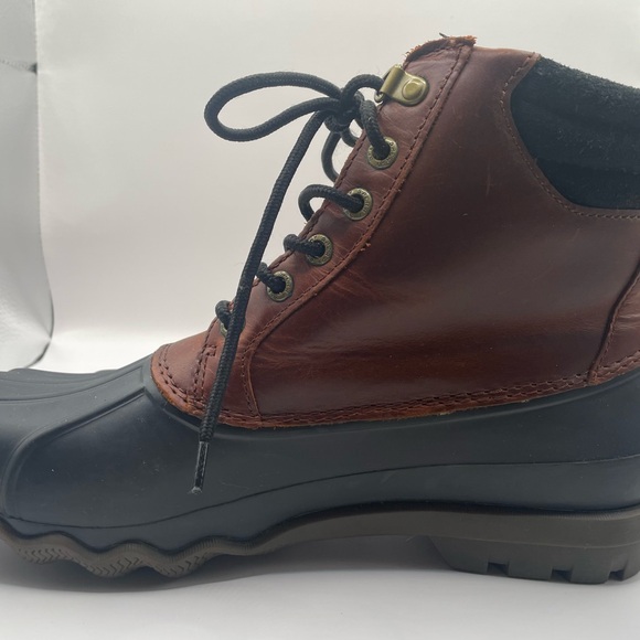 Men\'s Brown and Black Sperry Top Sider Duck Boots hiking travel forest main image 5
